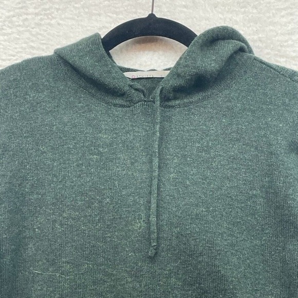 Athleta Sweater Womens Small Green Merino Wool Nopa Hooded Cozy Pullover Casual - Picture 4 of 12